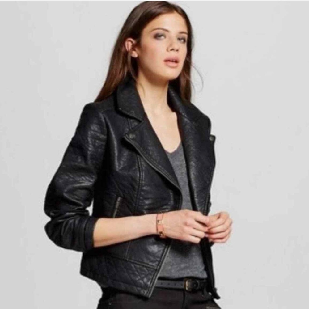 Mossimo faux leather motorcycle jacket, M Excellent condition